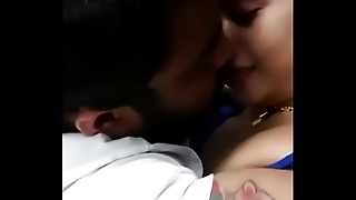 Beautiful desi comprehensive tender smooching romantically encircling an furthermore of titty eaten up